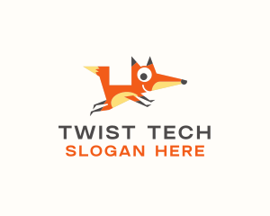 Cute Fox Animal logo design