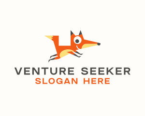 Cute Fox Animal logo design