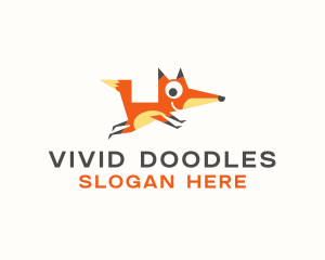 Cute Fox Animal logo design