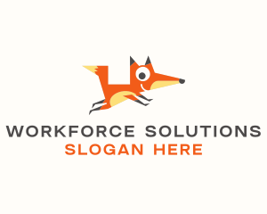 Cute Fox Animal logo design