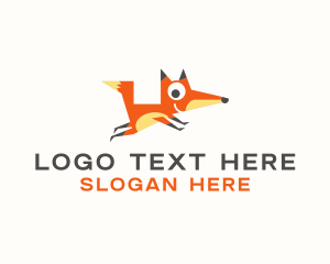 Animal - Cute Fox Animal logo design