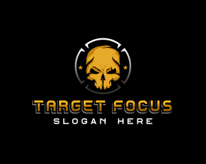 Hunter Skull Target logo design