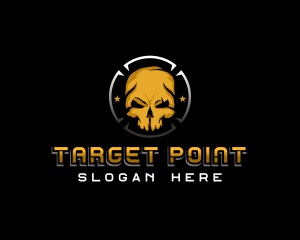 Hunter Skull Target logo design