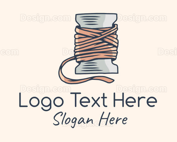 Thread Sewing Spool Logo