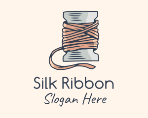 Thread Sewing Spool logo design