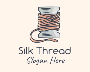 Thread Sewing Spool logo design