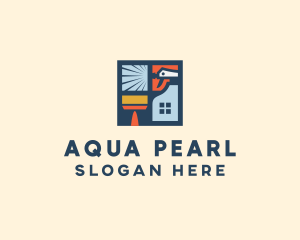 Window Home Cleaning  logo design