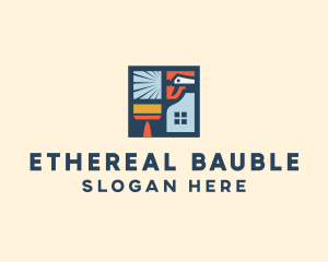 Window Home Cleaning  logo design