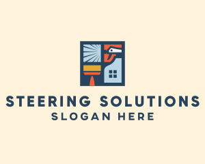 Window Home Cleaning  logo design