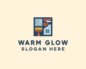 Window Home Cleaning  logo design