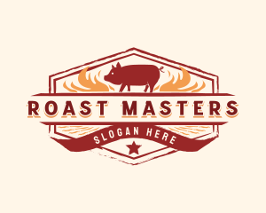 Roast Pig Barbecue logo design