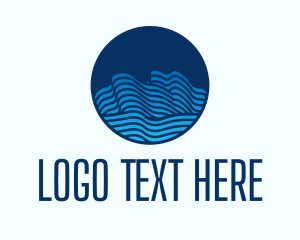Circle - Circle Ocean Waves logo design
