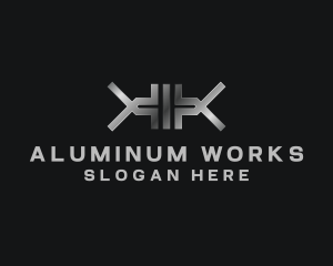Metallic Industrial Business Letter K logo