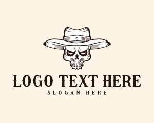 Skull Cowboy Hat logo