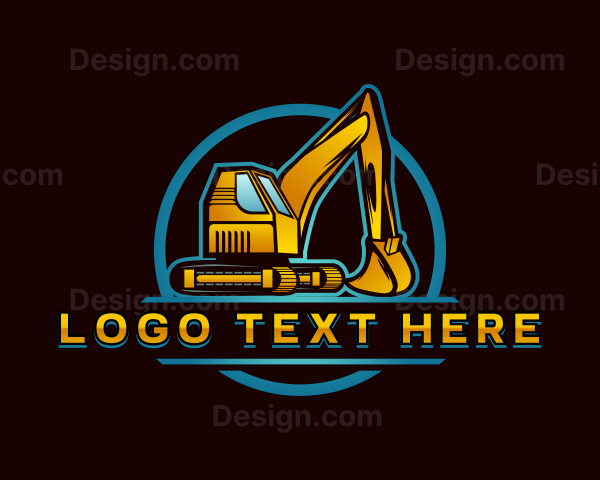 Construction Excavator Machinery Logo