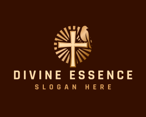 Cross Dove Religious logo design