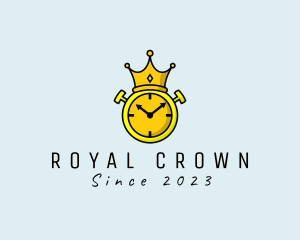 Royal Crown Clock  logo design