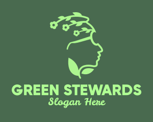 Green Flowers Eyewear logo design