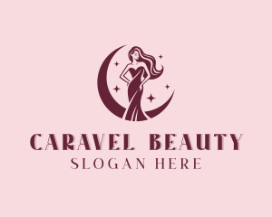 Woman Beauty Gown logo design