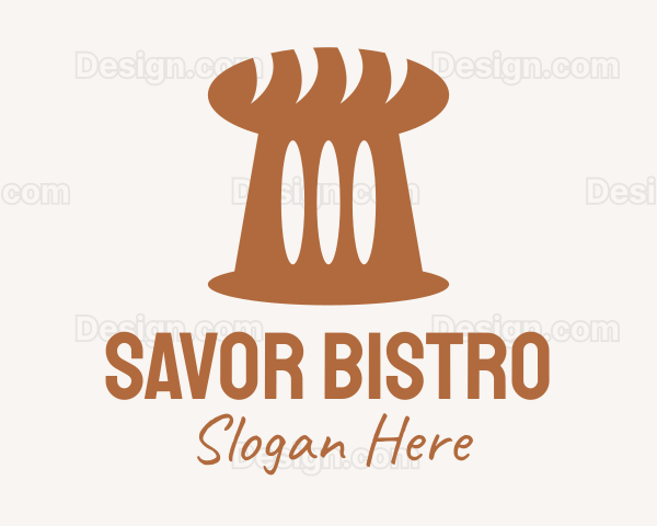 Brown Loaf Bread Logo