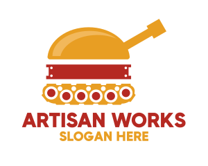 Tank Hamburger Snack  logo design