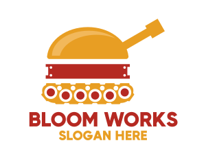 Tank Hamburger Snack  logo design