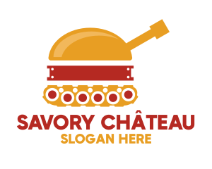 Tank Hamburger Snack  logo design