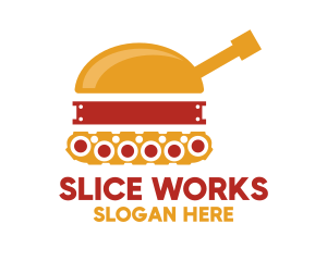 Tank Hamburger Snack  logo design