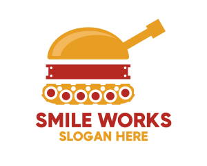 Tank Hamburger Snack  logo design