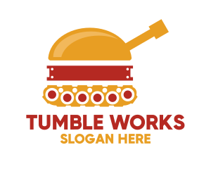 Tank Hamburger Snack  logo design