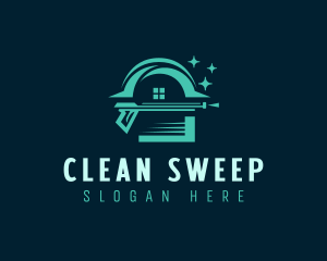 Pressure Washing Cleaning Disinfection logo design