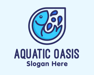 Blue Fish Aquatic logo design