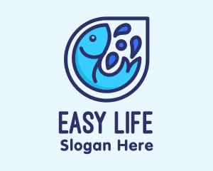 Blue Fish Aquatic logo design