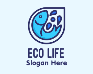 Blue Fish Aquatic logo design