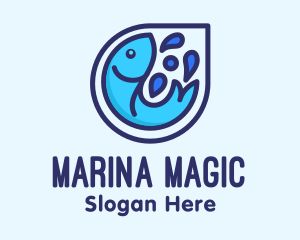 Blue Fish Aquatic logo design