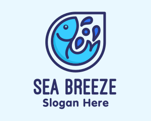 Blue Fish Aquatic logo design