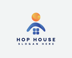 Residential House Roofing logo design