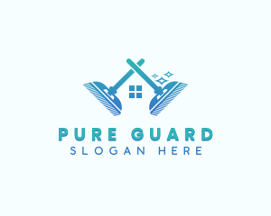 Mop Sanitary Disinfection logo design