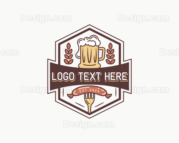 Sausage Beer Pub Logo