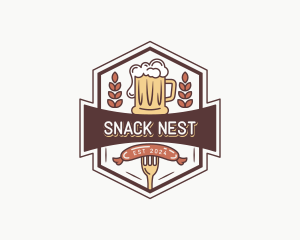 Sausage Beer Pub  logo design