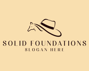 Horse Cowboy Hat logo