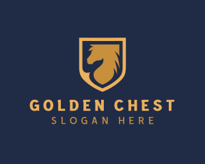 Shield Equine Horse  logo design