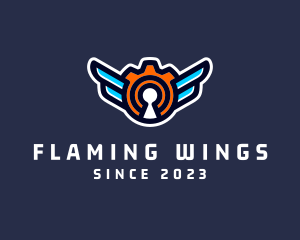 Winged Industrial Machinery logo design