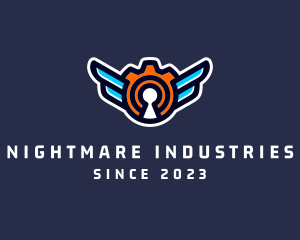 Winged Industrial Machinery logo design