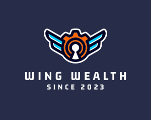 Winged Industrial Machinery logo design