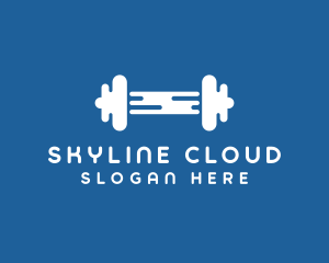 Cloud Fitness Gym logo design