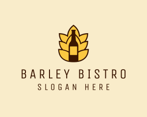 Barley Beer Bottle Label logo design