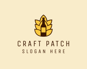 Barley Beer Bottle Label logo design