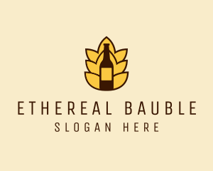 Barley Beer Bottle Label logo design