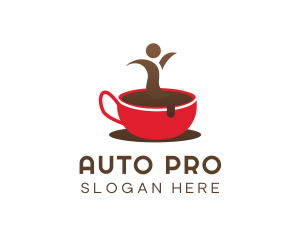 Red Mug Coffee Drink logo